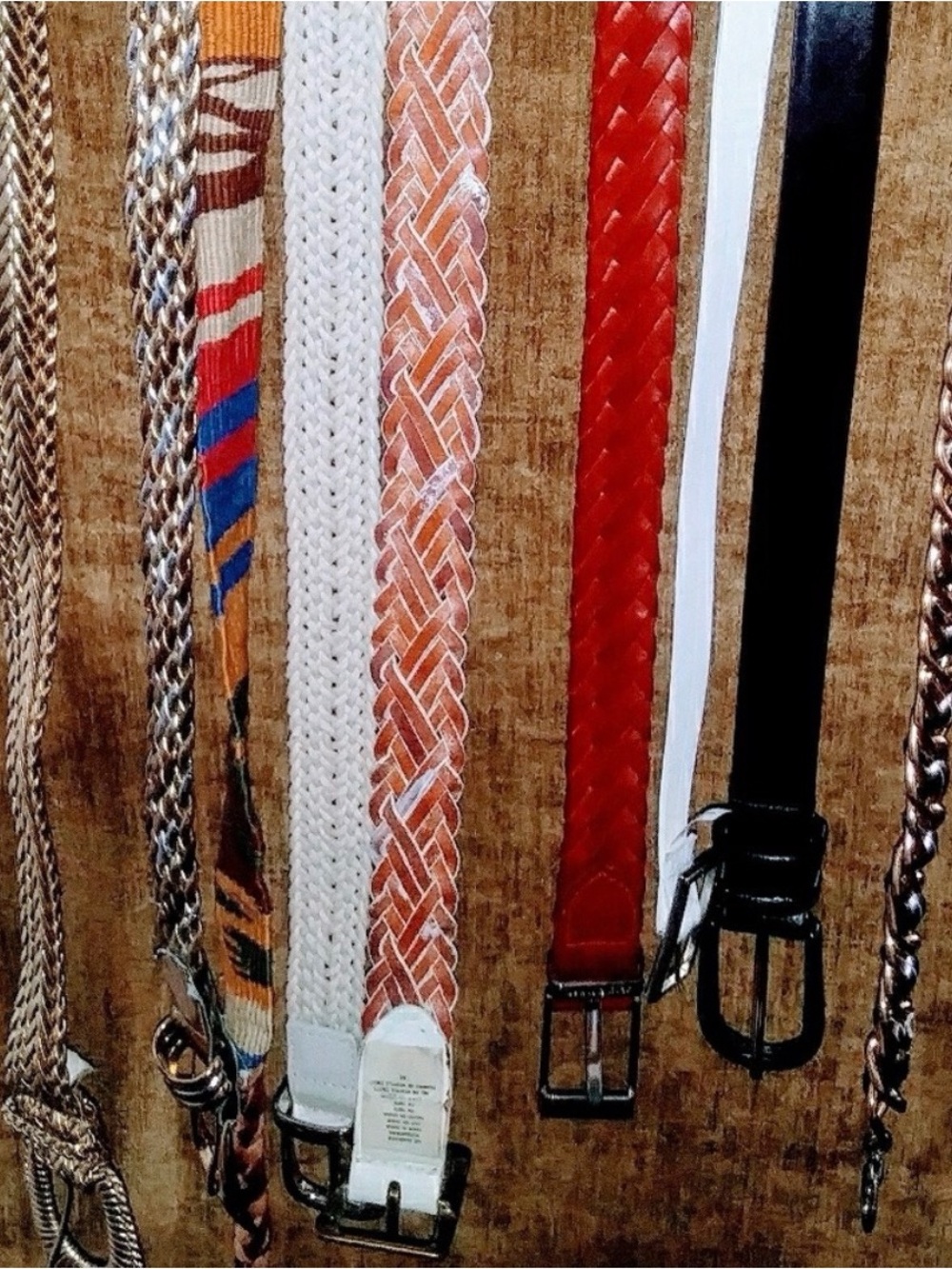 Jones Wear Braided Red and Black Men’s Belts Set